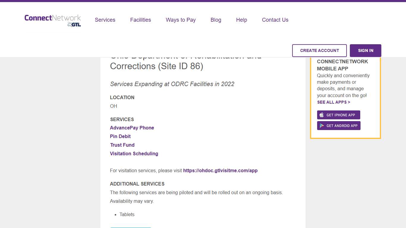 Ohio Department of Rehabilitation and Corrections | ConnectNetwork